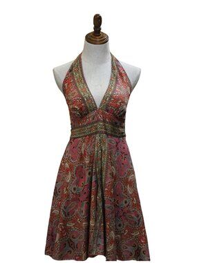 Bohemian Sequence V Neck Spaghetti Strap Dress - Casual Womenswear with Elegant